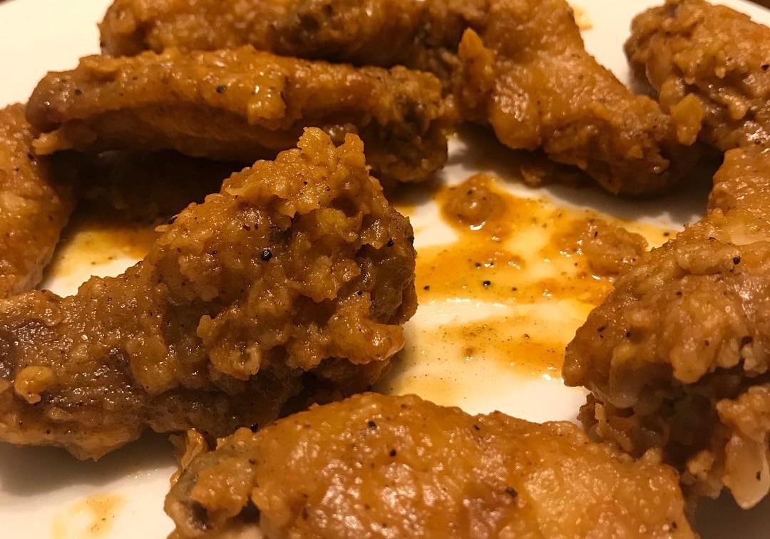 Wings tossed in Smackin Jacks HOT